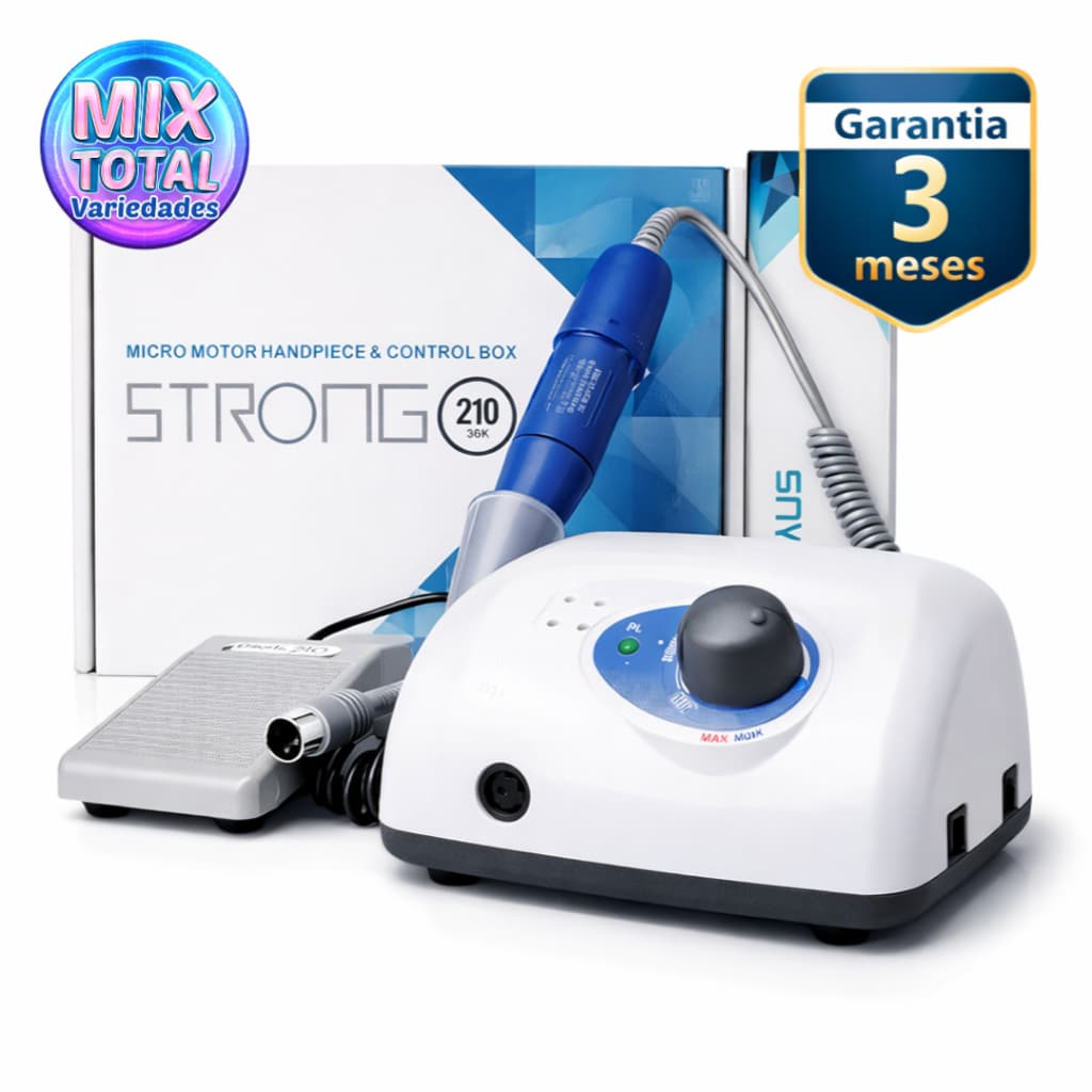 Motor Strong Elétrico US-210 Profissional 35.000 RPM 60W Bivolt - Micromotor com Pedal - SQ8805