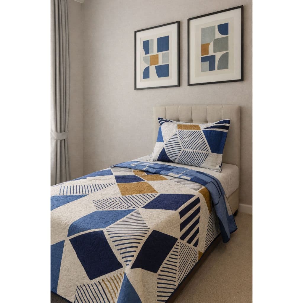 Cobre Leito Solteiro Estampado 1,60m x 2,20m+1 Fronha–Macio, Leve e Confortável-Promoção Imperdível