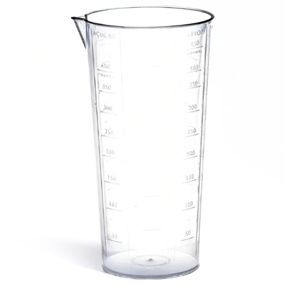 Copo Graduado Medidor de 500ml / gramas com Graduação de Xícara, Chocolate, Semolina, 500ml