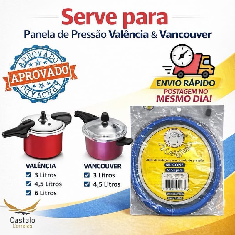 Borracha P/ Panela De Pressão 4,5/lts- Compativel c/ Vancouver e Valencia