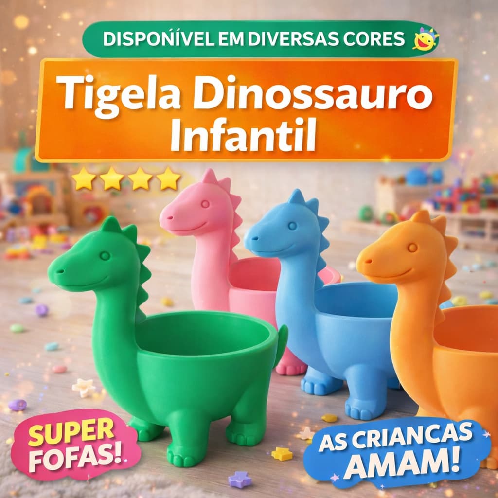 Tigela Dinossauro Infantil | Prato Bacia Infantil Dino | Cozinha Kids Decoração Presente Bowl suporte mini Ovos Pascoa