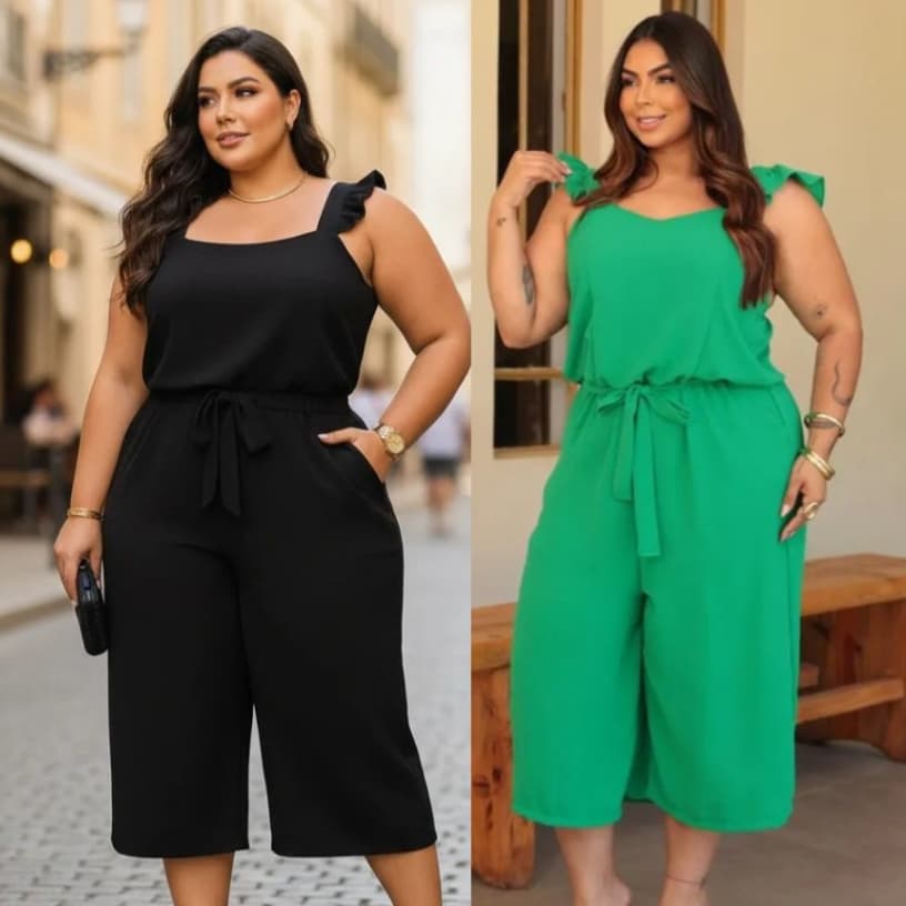 MACAQUINHO PANTACOURT FEMININO PLUS SIZE  DUNA