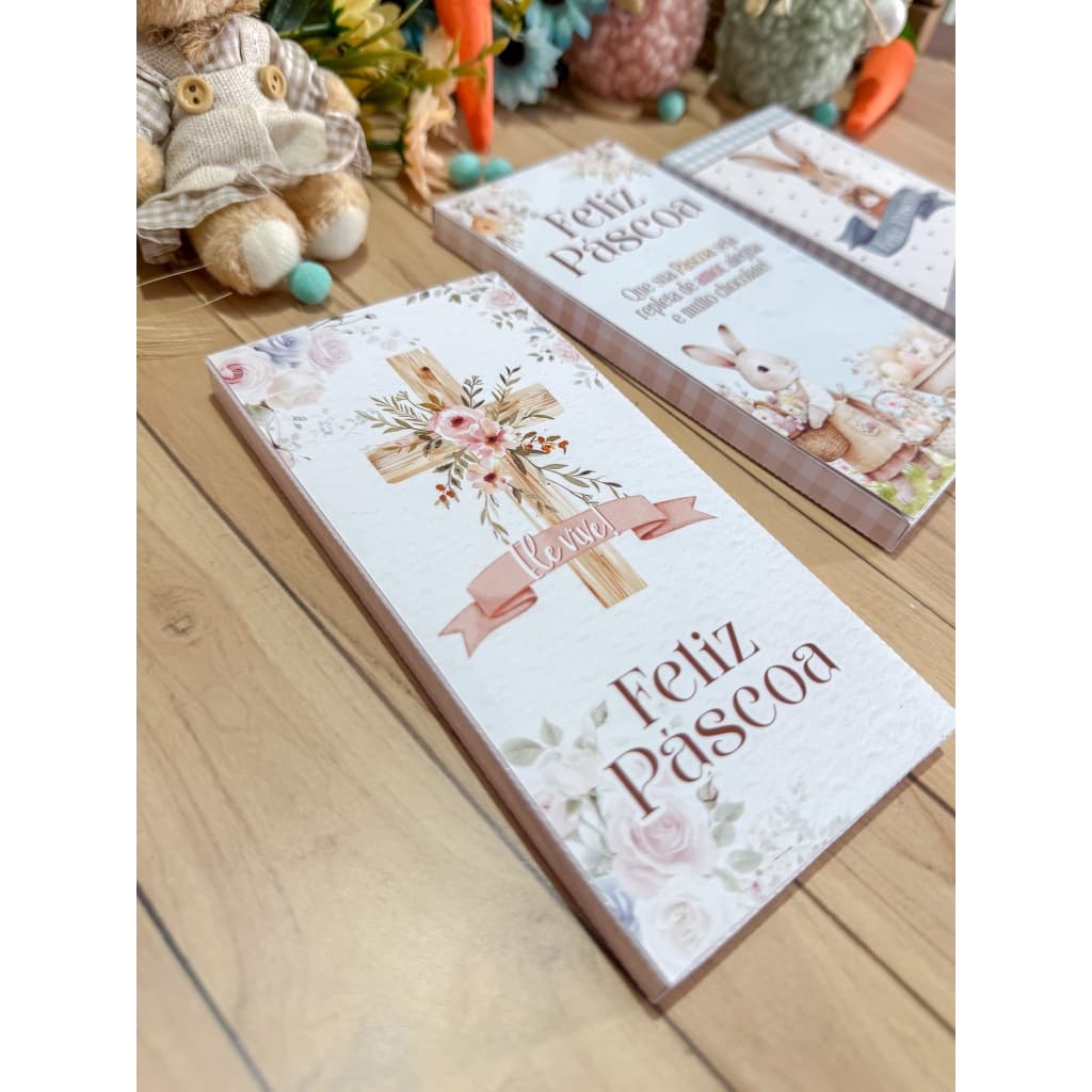 CAIXINHA PORTA BARRA DE CHOCOLATE PÁSCOA -  BARRA DE CHOCOLATE 80 e 90G - CAIXA PÁSCOA PARA BARRA DE CHOCOLATE 80 E 90GD