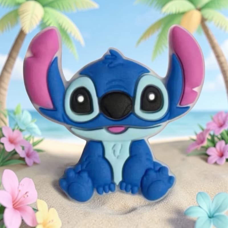 Kit Aplique Stitch Emborrachado — 6/10/20/30 unid | p/ Laços, Chaveiros, Tiaras e Artesanato Infantil