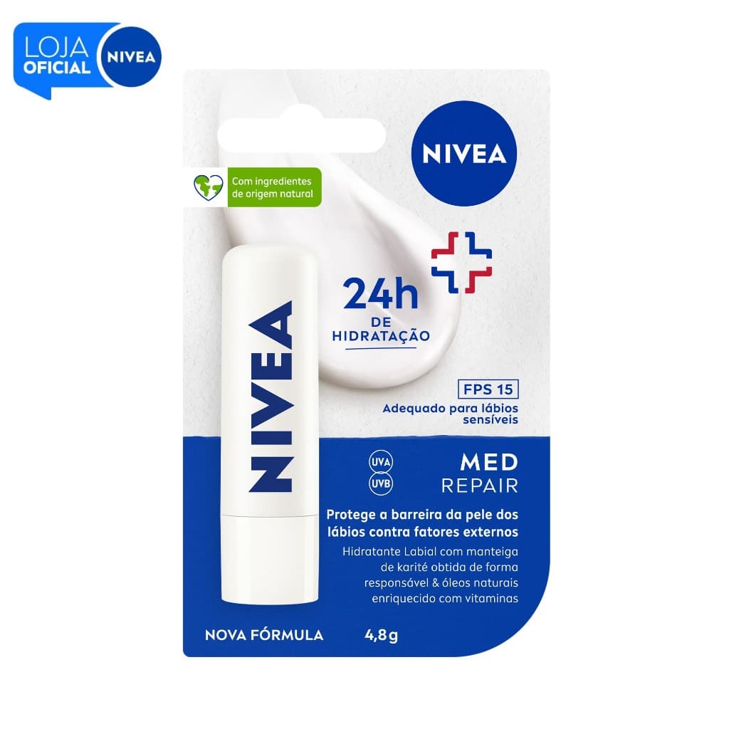 NIVEA Protetor Labial Med Repair FPS15 4,8g