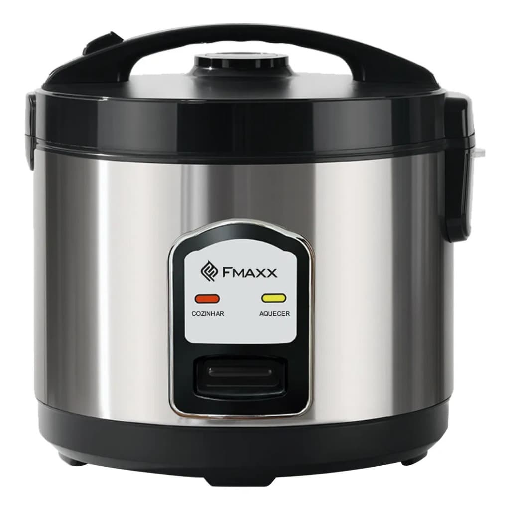 Panela Arroz Eletrica Fmaxx 10 Xicaras 1.8l 700w Prateado 127v 60hz