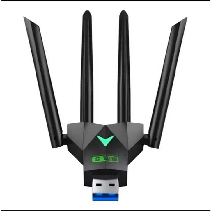 Adaptador Wifi Usb Dual Band Com 4 Antenas Kp-aw163 - Knup WIFI 5 pronto para entrega