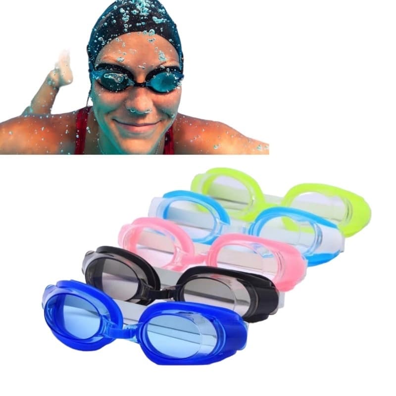 Óculos de Natação Pro Antiembaçante UV Ajustável Adulto Juvenil Unissex Vedação Diversas Cores.