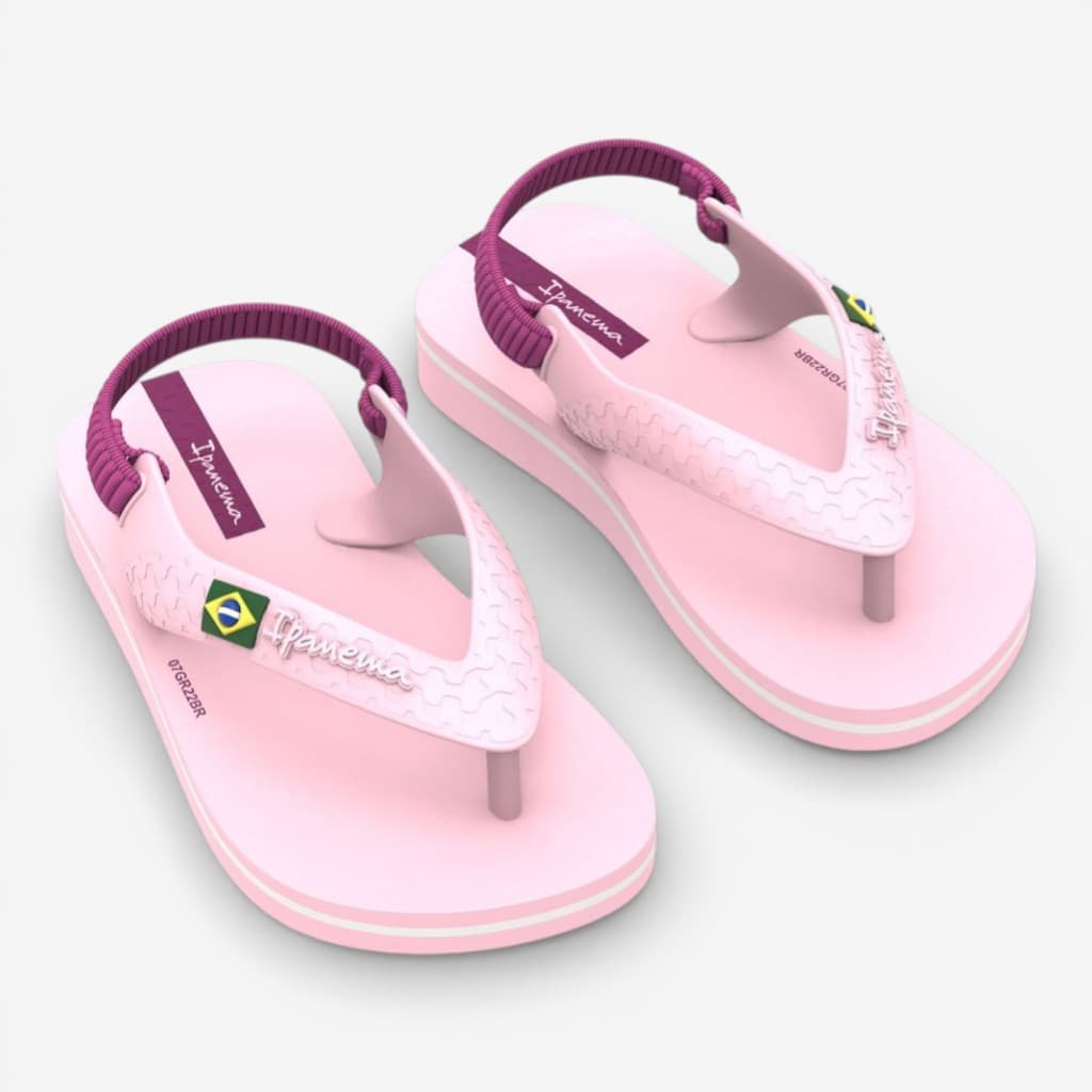 Chinelo Ipanema Brasil Baby II Bebê Original Com Elástico Confortável Antiderrapante