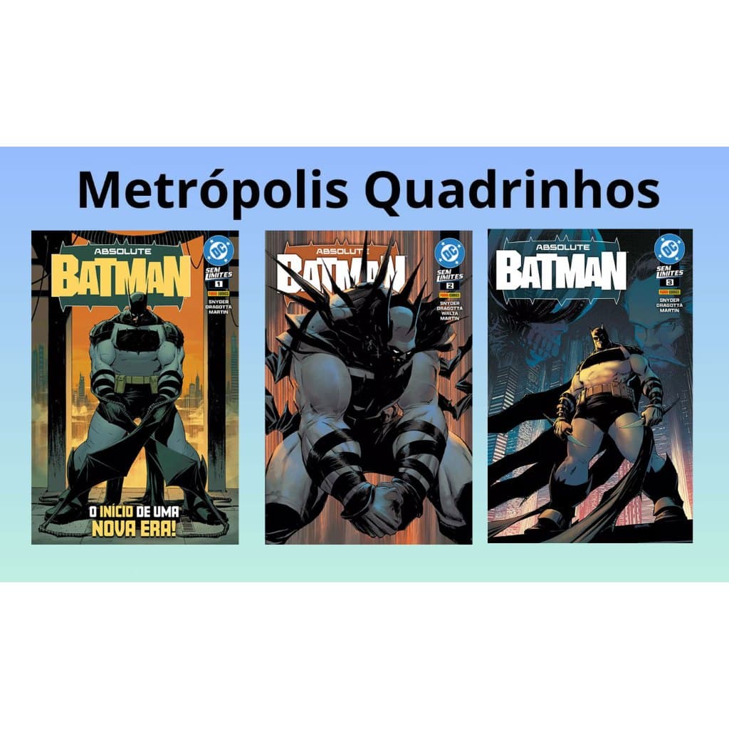 Absolute Batman Nº 1, 2 e 3  ( Panini - 2025 / 2026 ) Em Português - Lacrados