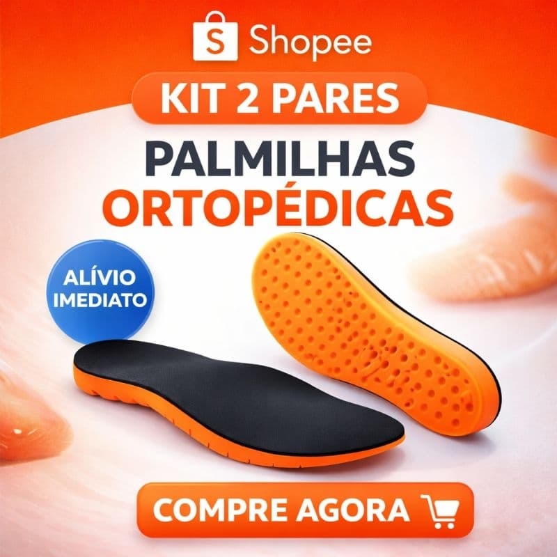 Kit 2 Pares Palmilha Ortopédica em Gel PU Anatômica  Conforto Para Trabalho Absorve Impacto
