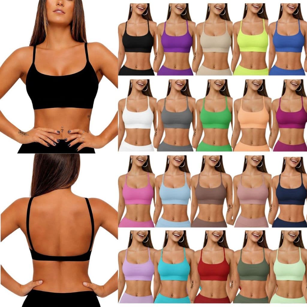 Top Academia Fitness Feminino Esportivo Com Bojo Removivel 100% Poliamida Yoga Pilates Cross Fit