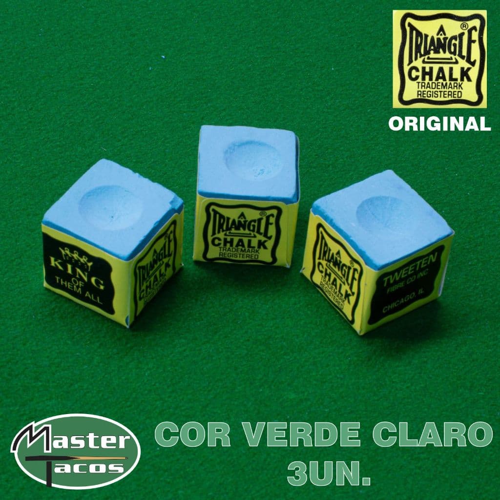 Giz Sinuca Triangle ORIGINAL (Três Unidades)