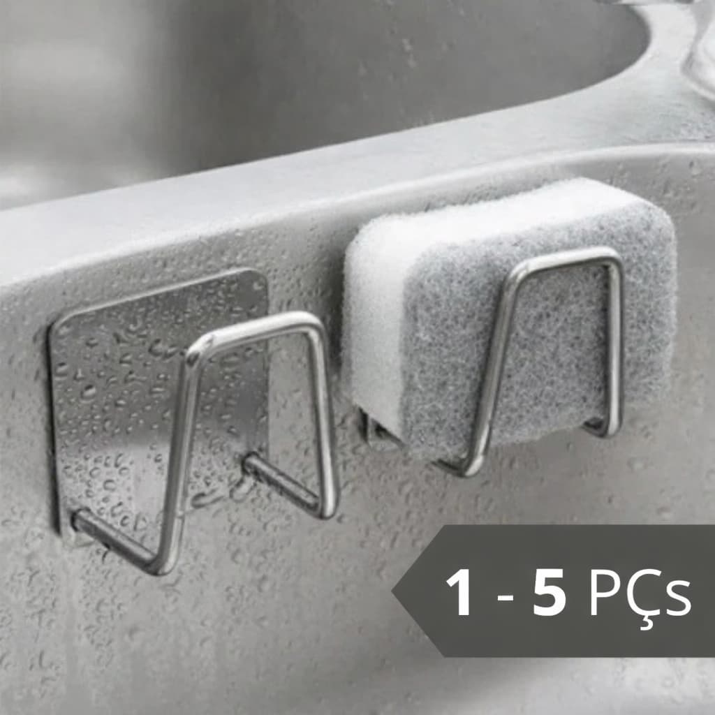 Suporte Aço inoxidável Porta Esponja Bucha de Pia Prateleira de cozinha Enviamos imediatamente