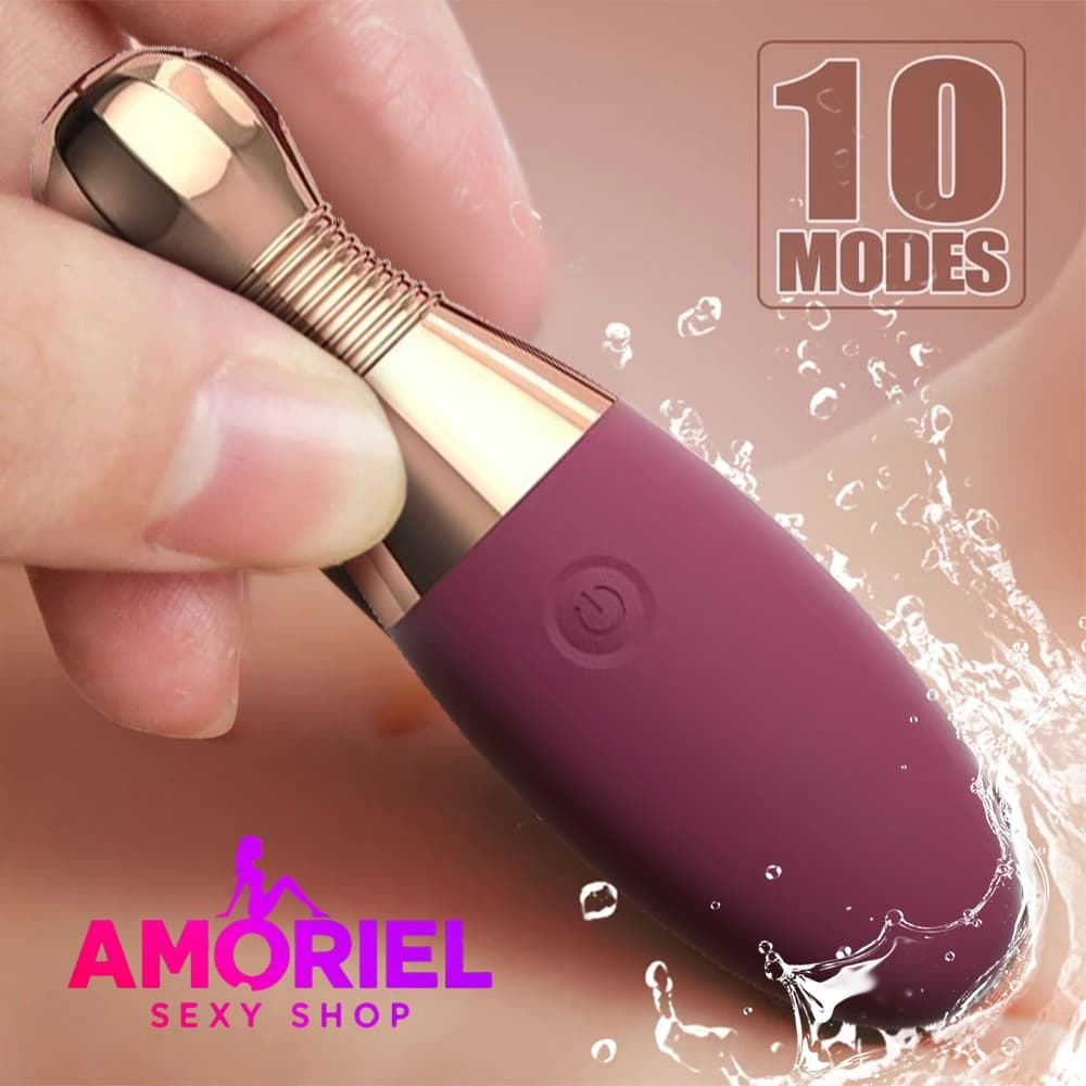 Vibrador Bullet RECARREGÁVEL  USB - 10 Modos de Vibração Aveludado Massageador de Clítoris - SEXSHOP