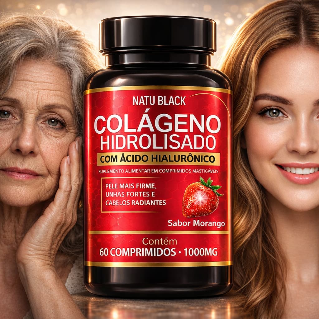 Colageno Hidrolisado com Ácido Hialurônico PELE UNHAS E CABELO - ENVIO IMEDIATO E SEGURO