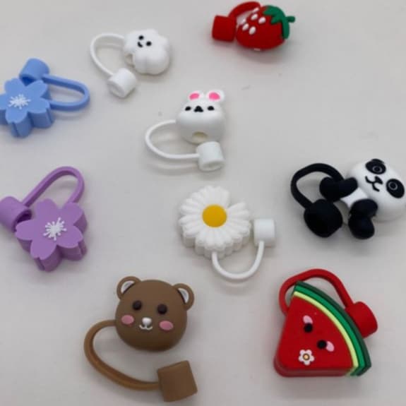 TAMPA EMBORRACHADA CONJUNTO 3 PEÇAS PARA CANUDO MÉDIO OU FINO - TEMAS E CORES SORTIDAS - AGX-