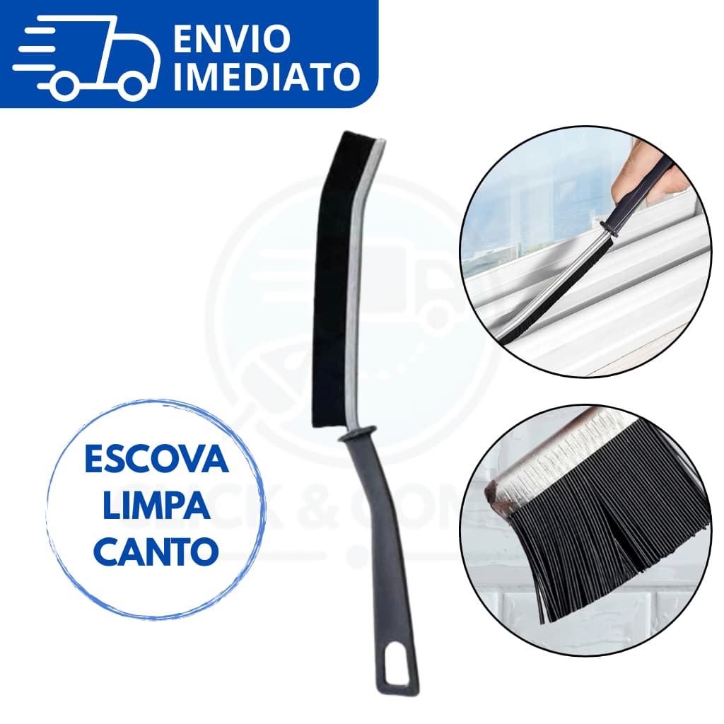 Escova Limpa Cantos Multiuso Escovinha para Limpeza de Frestas e Trilhos Universal