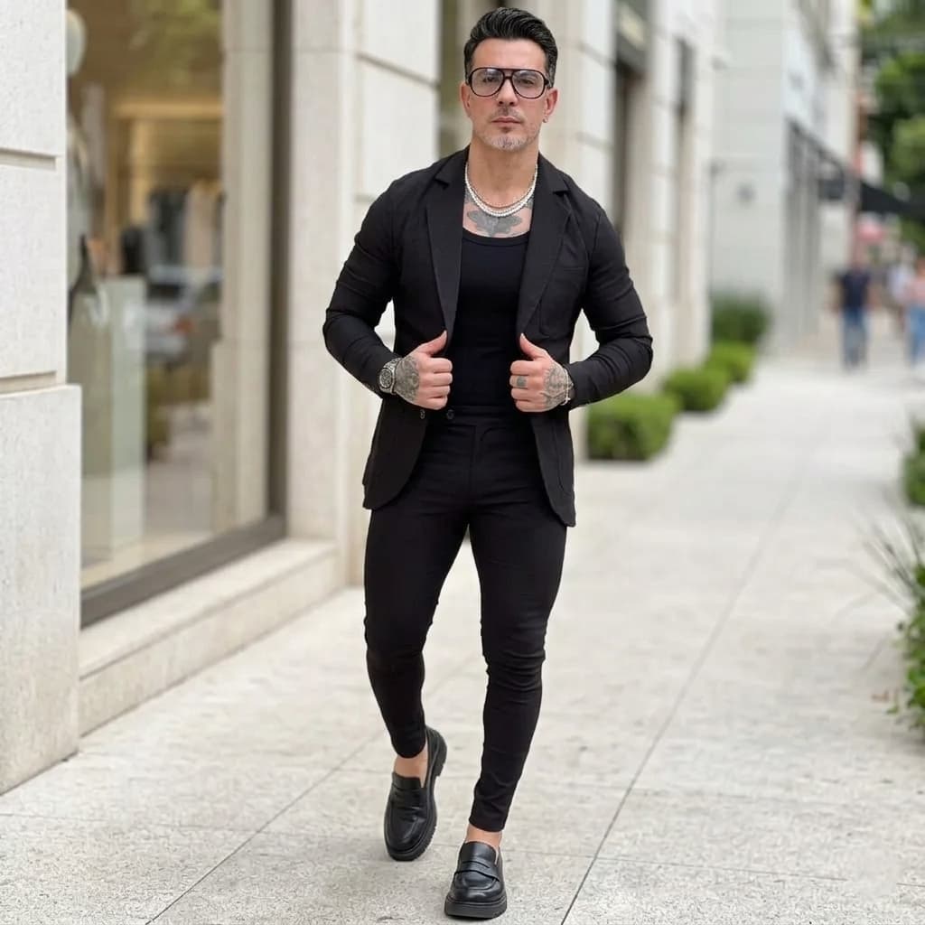 Conjunto Masculino Slim Premium Blazer e Calça Bengaline com Elastano - Elegância Esporte Fino