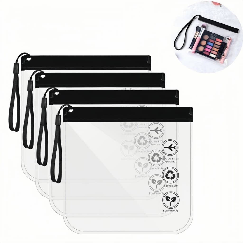 Saquinho Bolsa Zip Lock Aeroporto Viagem Internacional Transparente 4 unidades