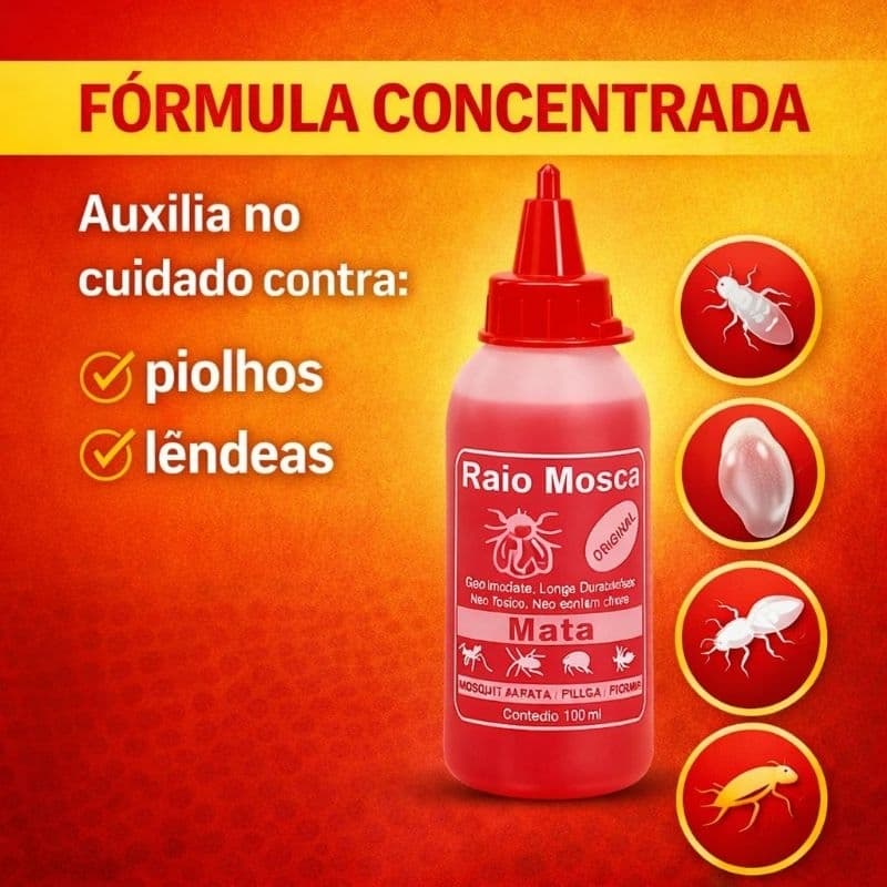 Loção Capilar 100ml Concentrada | Auxilia no Cuidado Contra Piolhos e Lêndeas