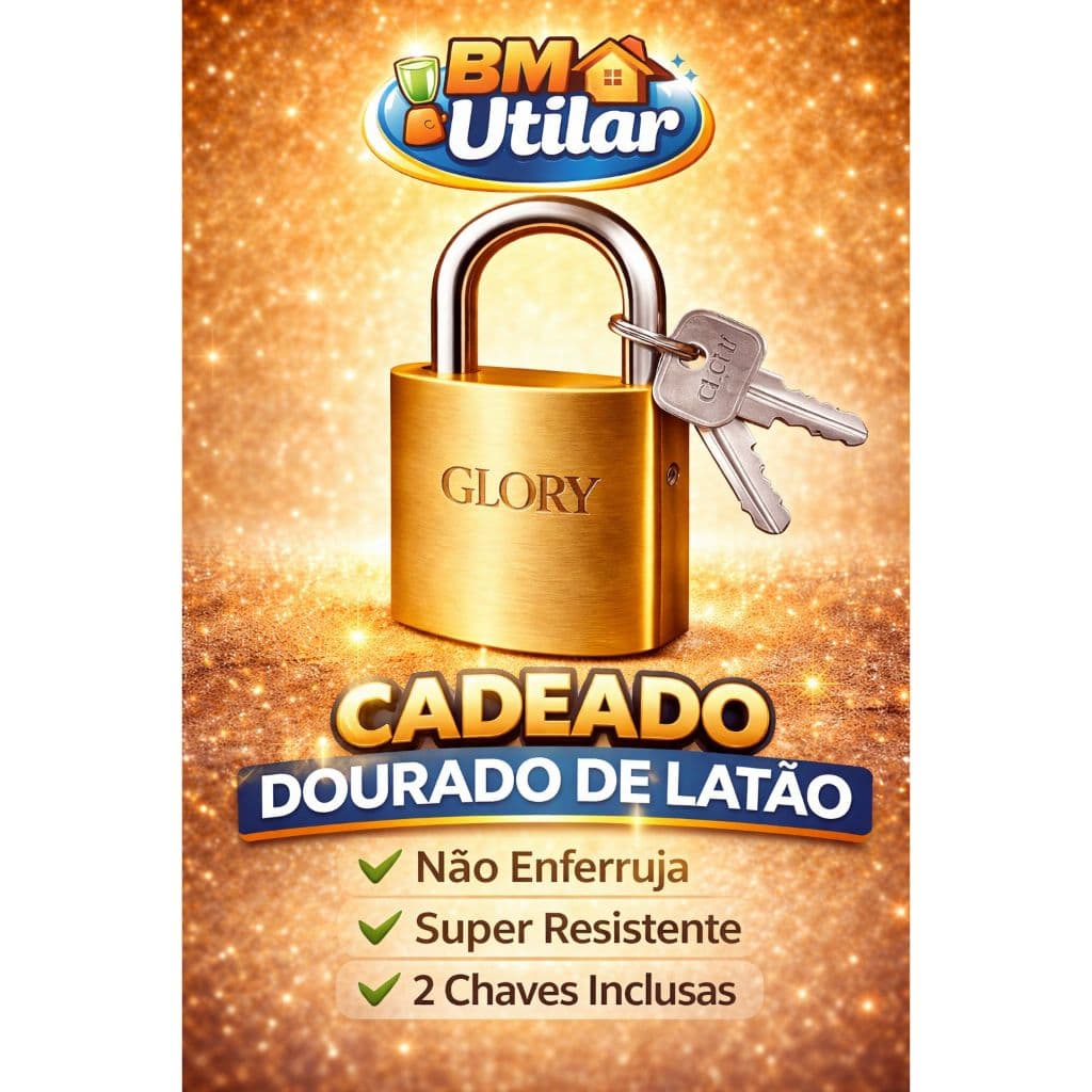 Cadeado Antifurto Aço Reforçado Chave Tripla Alta Segurança Portão Mala Viagem Resistente Durável