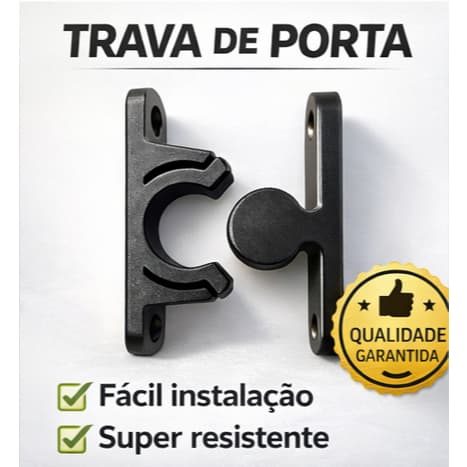 Trava de Porta Anti Batida | Fixador de Porta | Fácil Instalação | Super Resistente
