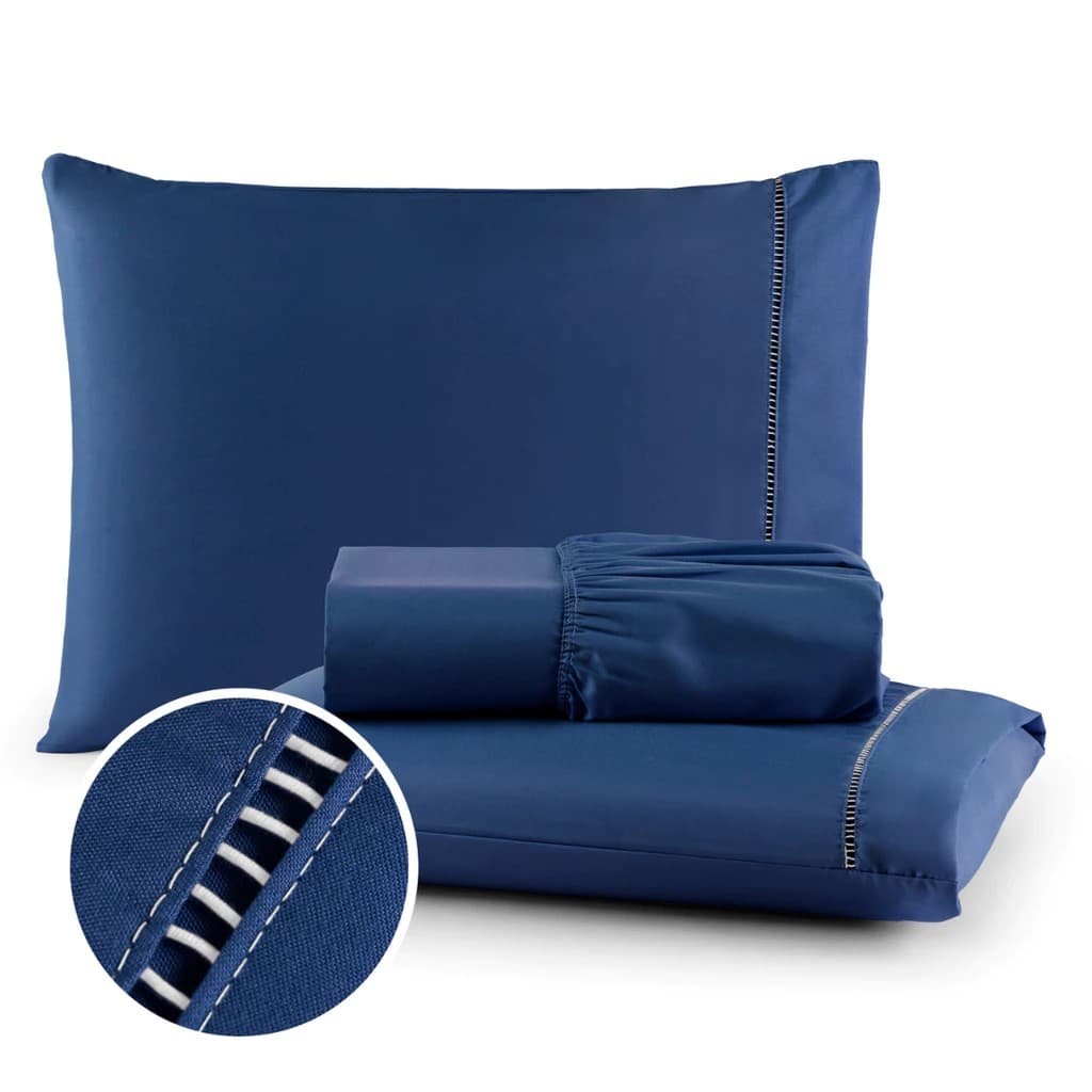 Jogo de Cama Lençol 400 Fios Micropercal