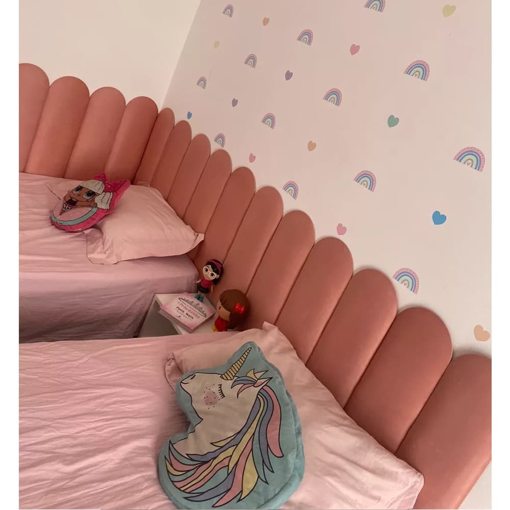 Placa Cabeceira Adesiva Cama Casal Box Nuvem 45x20 KIT COMPLETO - ENVIO IMEDIATO