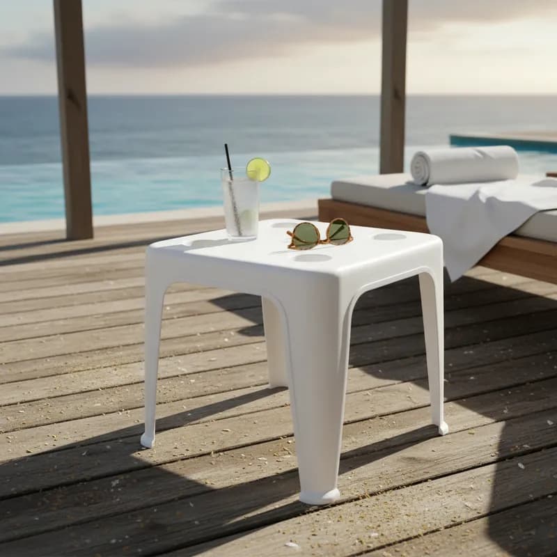 Mesa Plástica Apoio Multiuso com Porta-copos  Mor 51 x 43