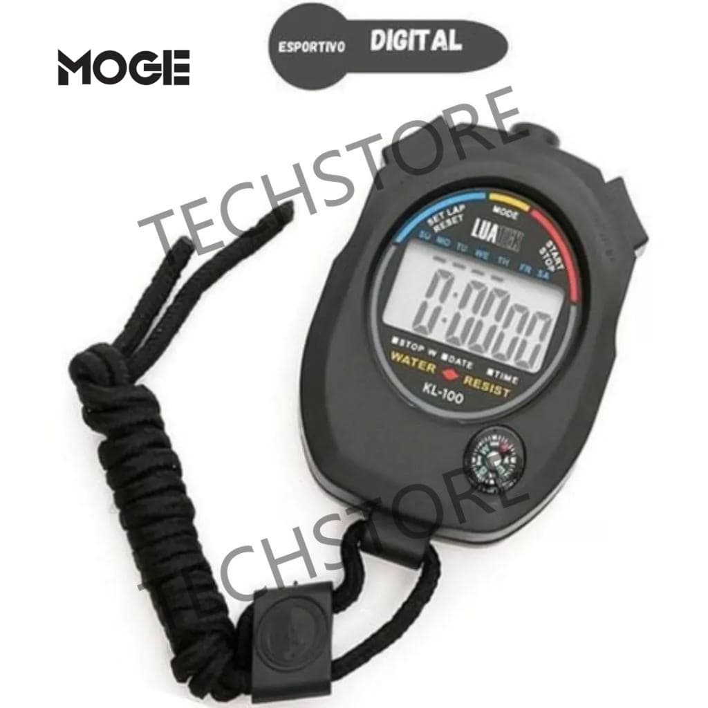Cronômetro Digital Esportivo Luatek KL-100 | Com Bússola | Timer Profissional | Portátil