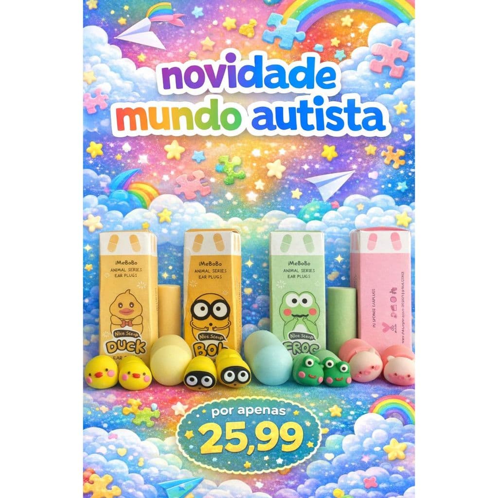 DUCK EAR PLUGS ABAFADOR DE RUÍDOS  Fone Protetor  de Som Ouvido Auricular Ruido  Super Confortavel Tdah Tea Autista