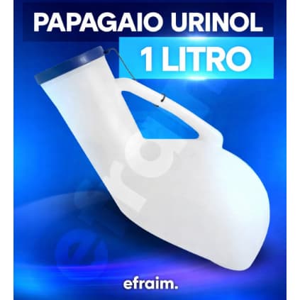 Papagaio – Urinol Plástico com Tampa para Coleta de Urina Masculino