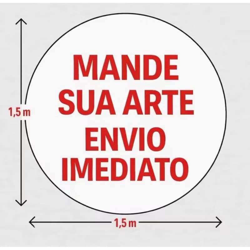 Painel Redondo em Tecido Sublimado 1,50m X 1,50m E 35 X 35  Personalizado SUA ARTE