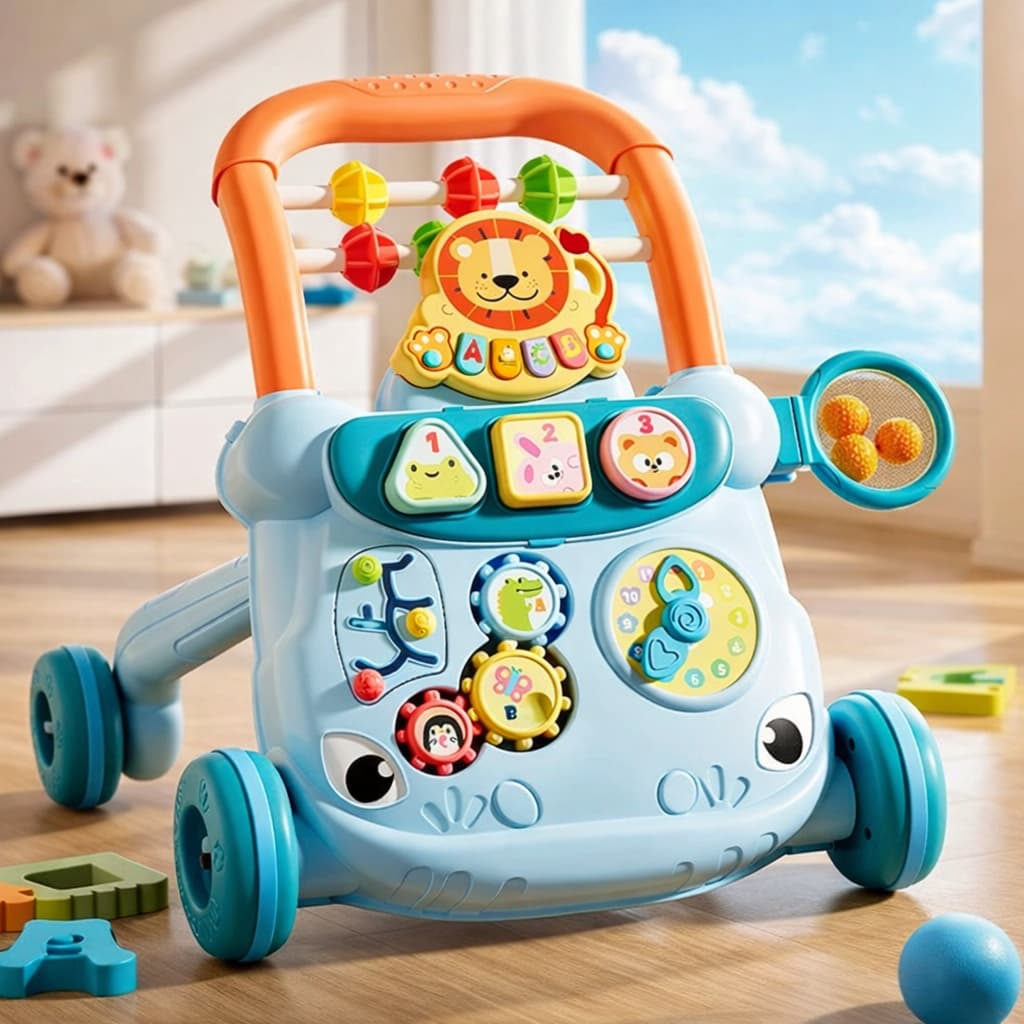 Andador Infantil Bebê Musical Educativo Interativo Com Atividades 12 Meses Multifuncional Criança Brinquedos