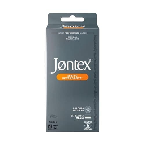 Preservativo Lubrificado Jontex Ereção Prolongada 6 Unidades