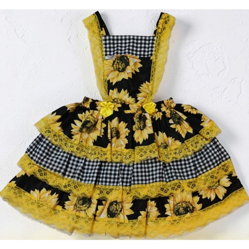 jardineira de festa junina adulto  vestido de São João diz PMG