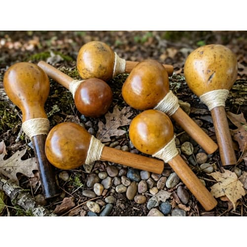 Chocalho de cabaça pequeno - capoeira, xamânico, musicalização infantil.