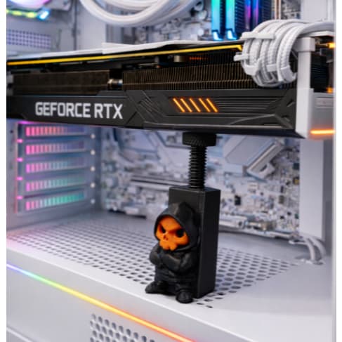 Suporte para Placa de Vídeo Ghost – Estilo Call of Duty | GPU Ajustável Gamer Universal
