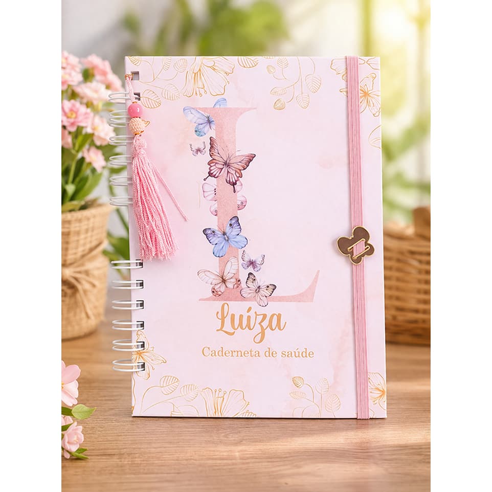 Caderneta de Vacina Menina Personalizada Envio Rápido  | Capa Dura  | Nome do seu Bebê