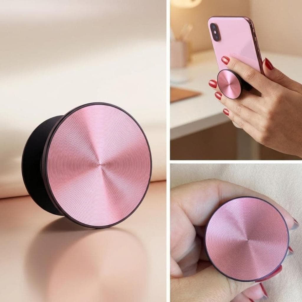 City Capas - Suporte Pop para Celular Pop Holder Metal Premium com Adesivo Forte, Grip de Dedo