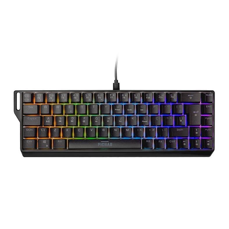 Teclado Magnetico Pichau Virgo Pro, RGB, Switch Vermelho, Preto, PG-VRGP-BL01