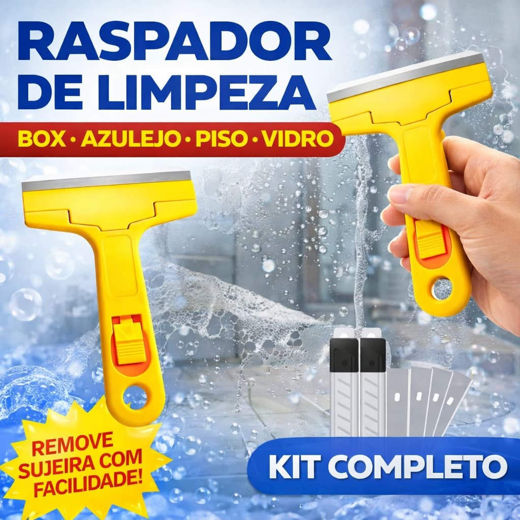 Raspadores Raspador De Vidro Azulejo Piso Multiuso 3 Laminas Estilete Chão Plano Tintas Cerâmica