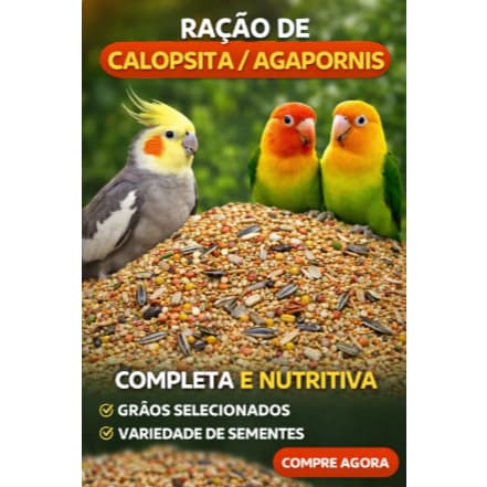 RAÇÃO PARA CALOPSITA/AGAPORNIS - LINHA ESPECIAL DE ALIMENTOS/ALPISTE PARA PÁSSARO 5KG