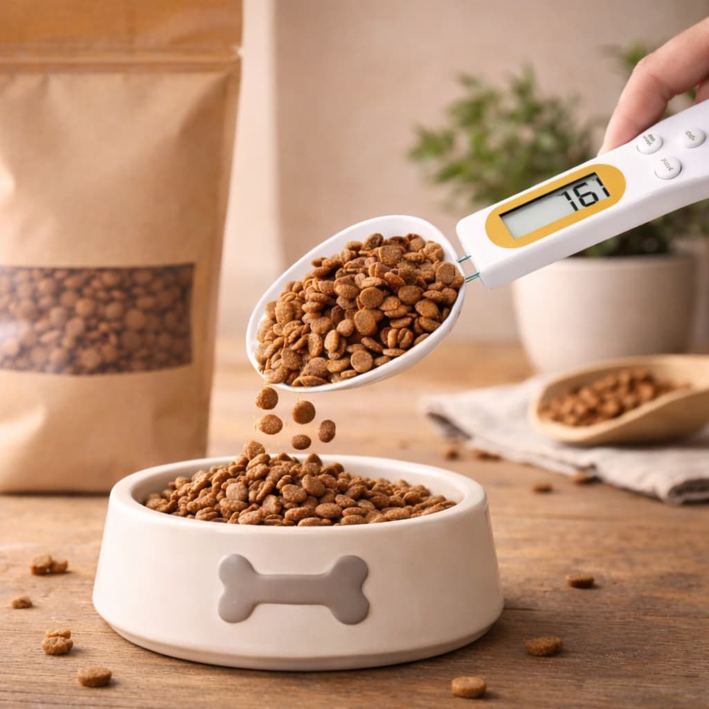 Balança Colher Digital Pet Alta Precisão Ração Cachorro Gato Tempero Receita Cozinha Portátil Fácil