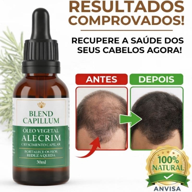 Óleo vegetal de Alecrim Blend Capillum 30ml – Crescimento Capilar, Reduz Queda e Anti-Caspa