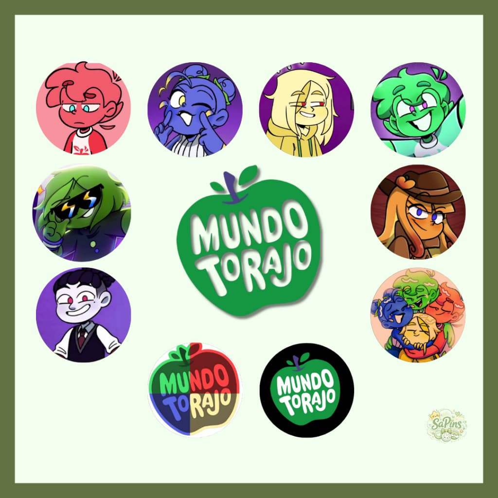 KIT 10 BOTTONS - Mundo Torajo