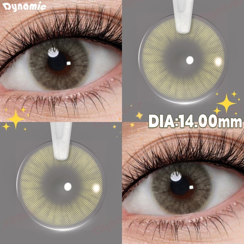 Lentes De Contato Coloridas 2pcs Contatos Coloridos Para Maquiagem De Cosméticos Brown Eyes-DY