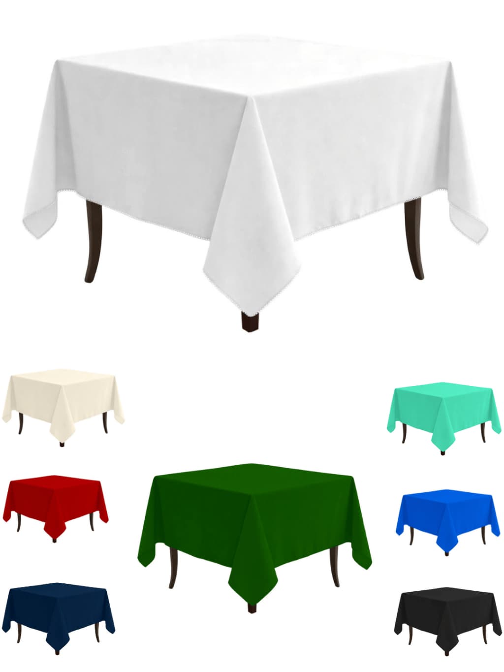KIT 10 TOALHAS DE MESA OXFORD 1,50 X 1,50 – FESTA BUFFET RESTAURANTE - IDEAL PARA 4 LUGARES PROMOCAO