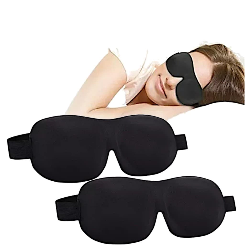 Máscara Para Dormir Tapa Olhos Macia Acolchoada Confortável